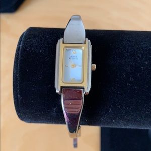 Anne Klein II Bangle Style Two-tone Watch